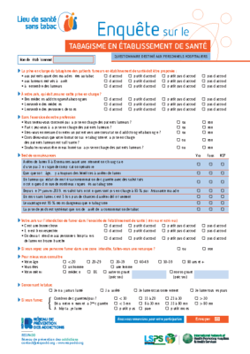 LSST – Questionnaire personnel